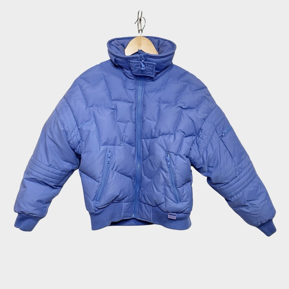 1980s Mountain Goat by White Stag Purple Blue Puffer Ski Jacket Snow Bunny